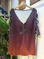 220 Pieces Half Zip V-neck Off-shoulder Imitation Cotton T-shirts, 3 Colors, Sizes S-4XL, Individual Packing - Image 4