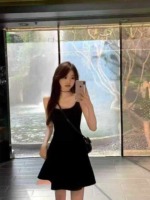 200 Pcs Pure Desire Style Sexy Women's Black High Stretch Waist Cinched A-line Mini Slip Dress Stock Wholesale - Image 6