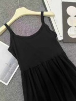 200 Pcs Pure Desire Style Sexy Women's Black High Stretch Waist Cinched A-line Mini Slip Dress Stock Wholesale - Image 4