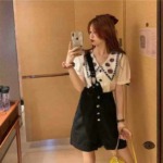 French Design Embroidered Doll Collar Puff Sleeve Loose Chiffon Women's Short Sleeve Blouse, Total 2060 Pieces Bulk Stock - Image 9