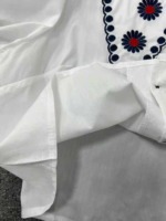 French Design Embroidered Doll Collar Puff Sleeve Loose Chiffon Women's Short Sleeve Blouse, Total 2060 Pieces Bulk Stock - Image 2