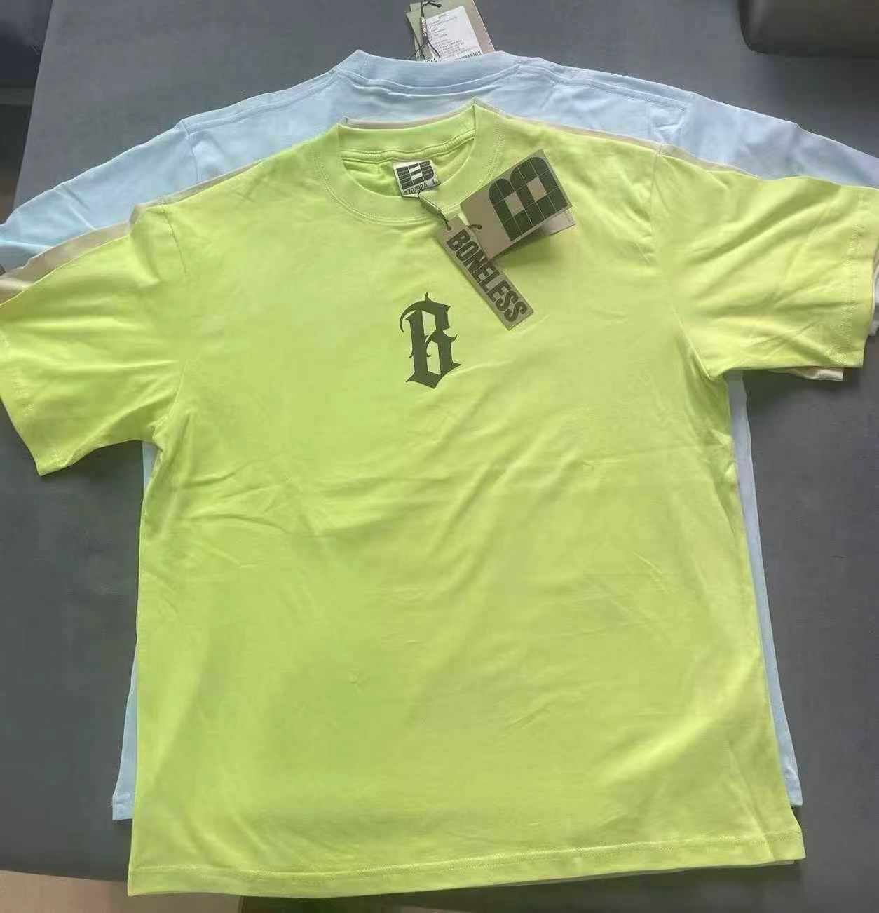 1200 Pieces Trendy Brand Men's 200g Pure Cotton Short Sleeve T-Shirts, Individual Packing, Bulk Clearance 13.2 CNY Per Piece - Image 1