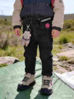 Around 1000 Pieces Bulk Kids Fleece Lined Denim Long Jeans Stock Lot, Mainly Black, With Tags & Individual Packaging - Image 6