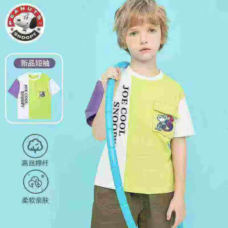 Branded Color Block Kids Summer T-Shirts Stock Lots, Approx 5000 Pieces, Sizes 110-160 - Image 1