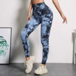 Tie-dye Cutout Sports Yoga Pants & Shorts, Anti-exposure Gym Outerwear, Sizes S-L, 800 Pieces Bulk Stock - Image 4