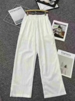 2498 Pcs Bulk Clearance Women's High Waist Linen Wide Leg Summer Loose Casual Floor-length Pants - Image 7