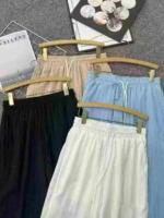 2498 Pcs Bulk Clearance Women's High Waist Linen Wide Leg Summer Loose Casual Floor-length Pants - Image 4