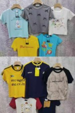 Clearance Sale 581 Pieces Assorted Premium Cotton Neck-Bound Short Sleeve T-Shirts Stock Wholesale - Image 2