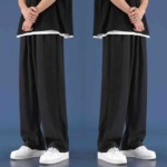 3300 Pieces Men's Summer Thin Loose Straight Drape Floor-length Casual Suit Pants Bulk Stock Wholesale - Image 1