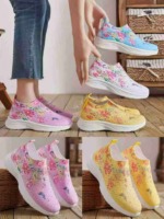 20000 Pairs Plus Size Knit Sport Sneakers Bulk Clearance Wholesale For Export - Image 4