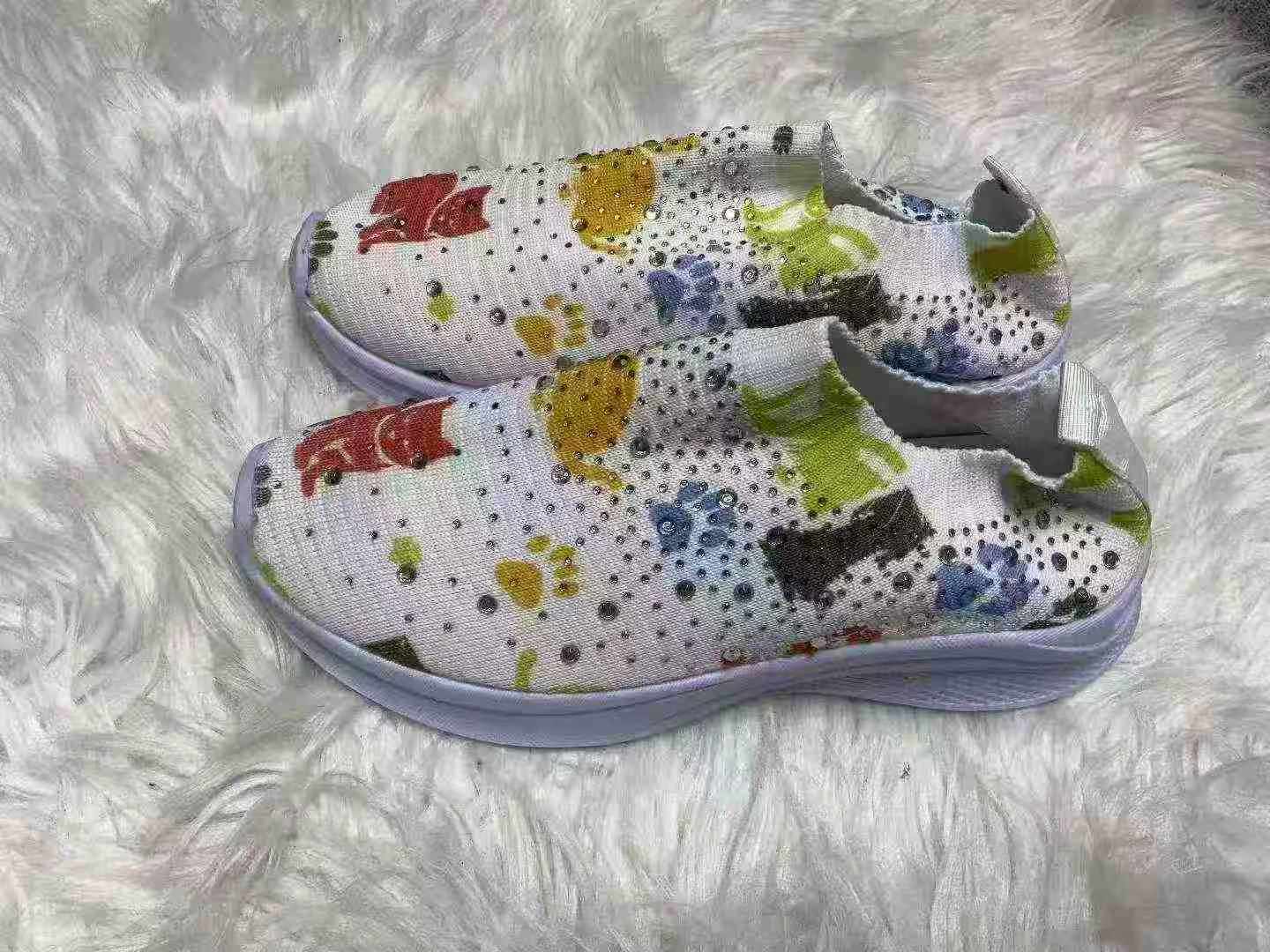 20000 Pairs Plus Size Knit Sport Sneakers Bulk Clearance Wholesale For Export - Image 2