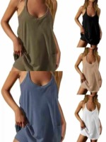 Brand Women's Cami One Piece Romper Jumpsuit Shorts Sizes S-XL, Around 300 Pieces Bulk Stock Clearance - Image 2