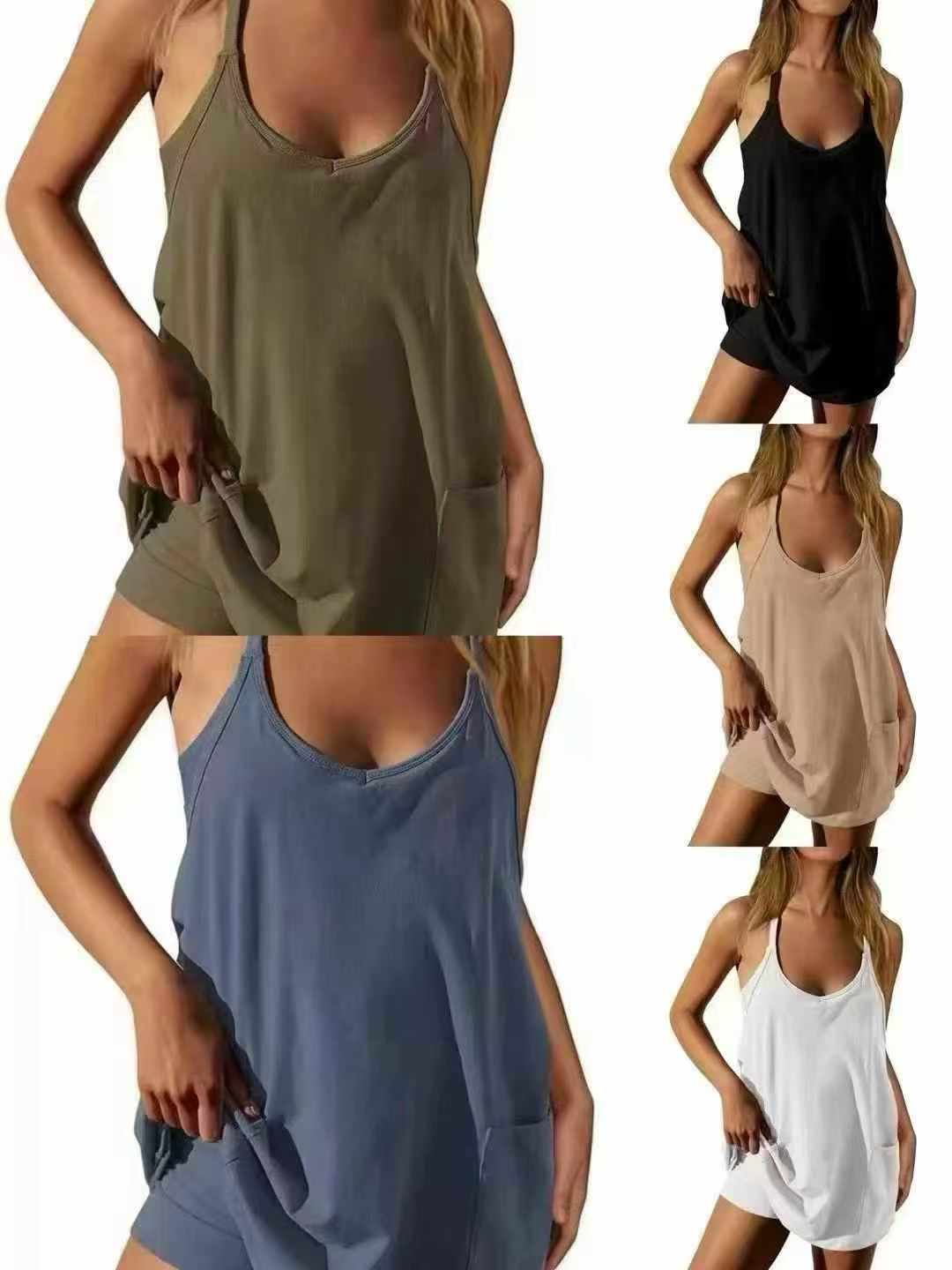 Brand Women's Cami One Piece Romper Jumpsuit Shorts Sizes S-XL, Around 300 Pieces Bulk Stock Clearance - Image 2