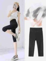 786 Pieces Women's Summer Modal High Waist Seamless Hip Lift Capri Yoga Leggings Sizes M-L - Image 6