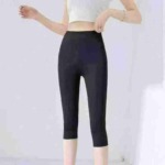 786 Pieces Women's Summer Modal High Waist Seamless Hip Lift Capri Yoga Leggings Sizes M-L - Image 4