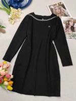 1208 Pcs 2025 New Arrival Women Summer Dark Green Vintage Waist-slimming Hepburn Style Off-shoulder Dress Stock Clearance, Size M-2XL, Individual Packing - Image 9