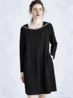 1208 Pcs 2025 New Arrival Women Summer Dark Green Vintage Waist-slimming Hepburn Style Off-shoulder Dress Stock Clearance, Size M-2XL, Individual Packing - Image 5