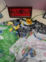 Korean Style Loose Lazy Cotton Printed Crew Neck Women's T-shirts, 3 Colors S-XL, 360 Pcs Stock Lot Wholesale - Image 3