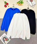 Over 9500 Pieces High Quality Plain Cotton Crewneck Mostly Fleece Lined Sweatshirts Bulk Stock Wholesale - Image 8
