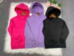 2300 Pieces Macaron Color Fleece Lined Kids Sweatshirts, 1/3 Hooded New Factory Clean Stock - Image 6