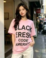 576 Pcs Women's Trendy Oversized Elastic Short Sleeve T-Shirts Bulk Stock, 2 Colors, Sizes M-XXL - Image 9