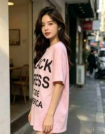 576 Pcs Women's Trendy Oversized Elastic Short Sleeve T-Shirts Bulk Stock, 2 Colors, Sizes M-XXL - Image 7