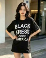 576 Pcs Women's Trendy Oversized Elastic Short Sleeve T-Shirts Bulk Stock, 2 Colors, Sizes M-XXL - Image 6