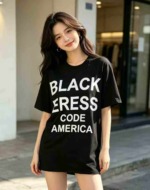 576 Pcs Women's Trendy Oversized Elastic Short Sleeve T-Shirts Bulk Stock, 2 Colors, Sizes M-XXL - Image 5