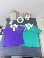 340 Pcs Contrast Color Turn-down Collar Short Sleeve Loose Korean Style Age-reducing Middle-aged Women T-shirts - Image 8