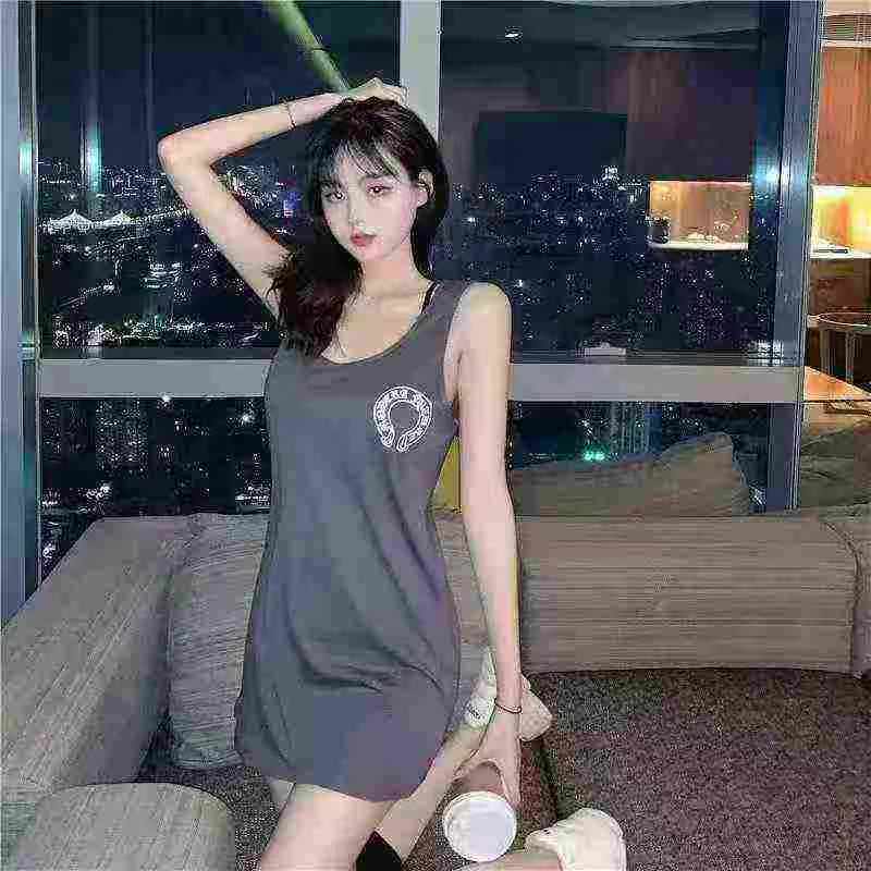 Approx 150 Pcs Plus Size Women's Summer Printed Loose Sleeveless Midi Tank Dress Bulk Stock - Image 1