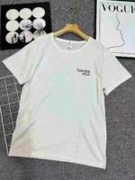 About 300 Pcs Summer Men's 100% Cotton Loose Crew Neck Solid T-shirts, Majority Plain, Few Printed, Size L-3XL Bulk Stock Wholesale - Image 1