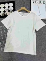 About 300 Pcs Summer Men's 100% Cotton Loose Crew Neck Solid T-shirts, Majority Plain, Few Printed, Size L-3XL Bulk Stock Wholesale - Image 5