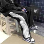 406 Pcs Men's Neutral Style Wide Leg Loose Straight Casual Sports Pants For Spring Autumn - Image 6