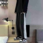 406 Pcs Men's Neutral Style Wide Leg Loose Straight Casual Sports Pants For Spring Autumn - Image 5