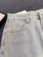 192 Pcs Vintage High Waist Washed Raw Hem Denim A-line Long Skirts For Women - Image 3