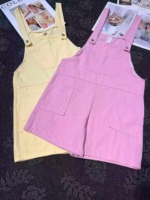 173 Pcs 2026 Dopamine Style Summer Women's Cotton Candy Color Slim Wide Leg Cargo Overalls Jumpsuits With Tags - Image 8