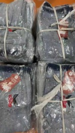 155 Pcs Wholesale Women's Ripped High Waist Straight Knee Length Frayed Hem Washed Denim Shorts - Image 2