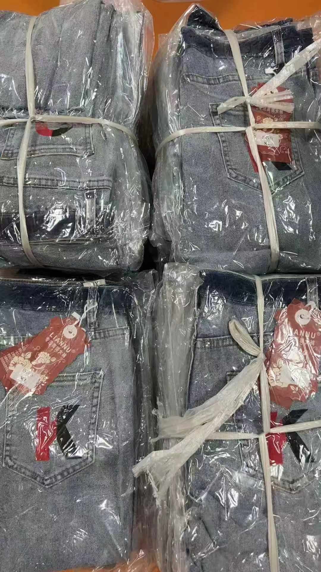 155 Pcs Wholesale Women's Ripped High Waist Straight Knee Length Frayed Hem Washed Denim Shorts - Image 2