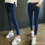 169 Pcs Women's 2026 New Korean Style High Waist Blue Stretch Slim Skinny Pencil Jeans Stock Lot Wholesale - Image 9