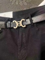 161 PCS Black Irregular Distressed Stretchy Flared Thin Women's Summer Jeans - Image 5