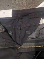 161 PCS Black Irregular Distressed Stretchy Flared Thin Women's Summer Jeans - Image 3