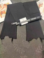 161 PCS Black Irregular Distressed Stretchy Flared Thin Women's Summer Jeans - Image 2