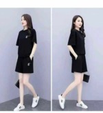 Women's Plus Size Summer Fashion 2-Piece Short Sleeve Top & Shorts Set, Total 413 Sets Bulk Clearance Stock - Image 1