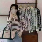 1150 Pieces Early Autumn New Korean Style Loose Contrast Stripe POLO Collar Long Sleeve Knit Sweater Stock - Image 9