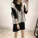 Total About 90 Sets Bulk Stock Women's Outfits: About 60 Korean Style Spring Autumn 2-piece Dress Sets, About 30 Long Sleeve Shorts Sets - Image 8