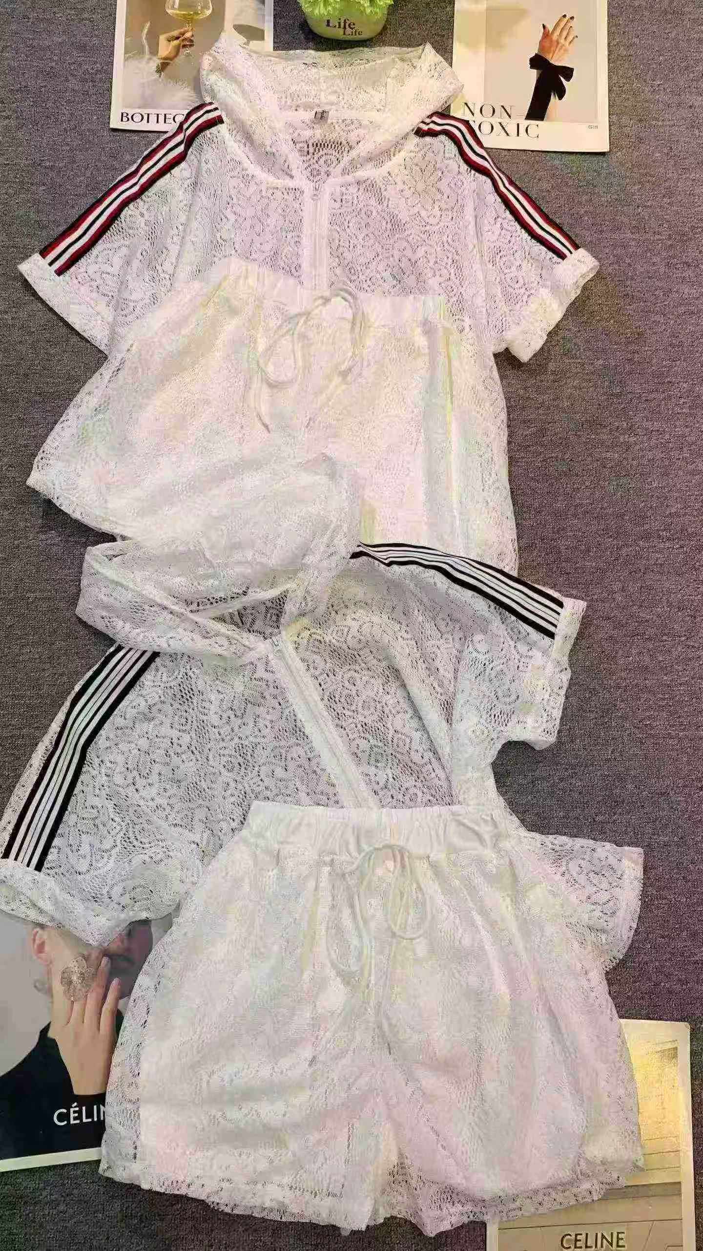 All Clearance: 11.3 CNY Per Set Heavy Lace Lapel A-line Dress Set, Around 60 Sets, Minor Defects - Image 1