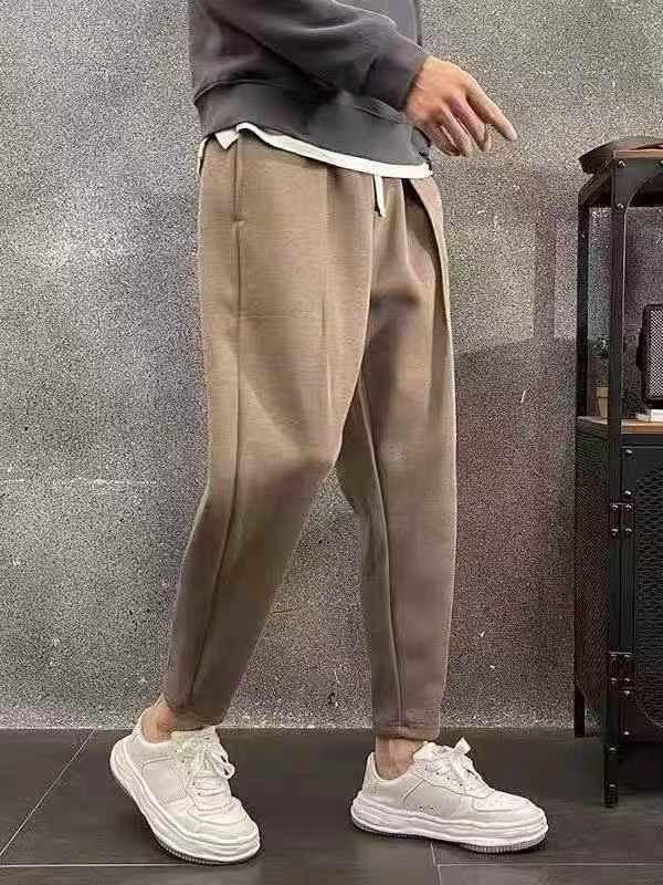 Men's Trendy Solid Color Wide-Leg Harem Pants, 3 Colors Sizes M-3XL, About 50 Pieces Bulk Stock Wholesale - Image 1