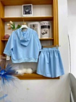 New Summer Salt Style Zip-up Hooded Jacket & Shorts Set, 2 Colors, S-2XL, Around 450 Sets Bulk Wholesale Stock - Image 4