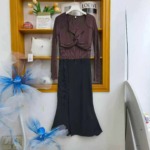 Approx 700 Pcs Premium Twisted Lapel Long Sleeve Mermaid Maxi Dress High Stretch Bulk Clear - Image 5