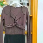 Approx 700 Pcs Premium Twisted Lapel Long Sleeve Mermaid Maxi Dress High Stretch Bulk Clear - Image 2